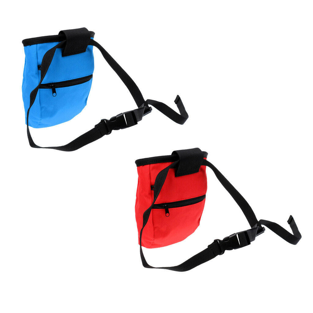 2Pcs Chalk Bags Pouch & Quick Release Belt for Rock Climbing Weightlifting