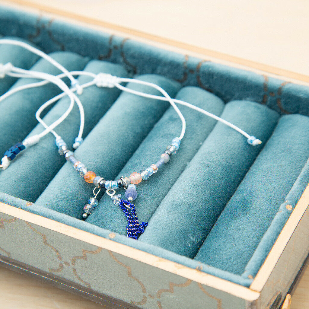 Multifunctions Jewelry Storage Cufflinks  Necklace Tray Organizer - Velvet