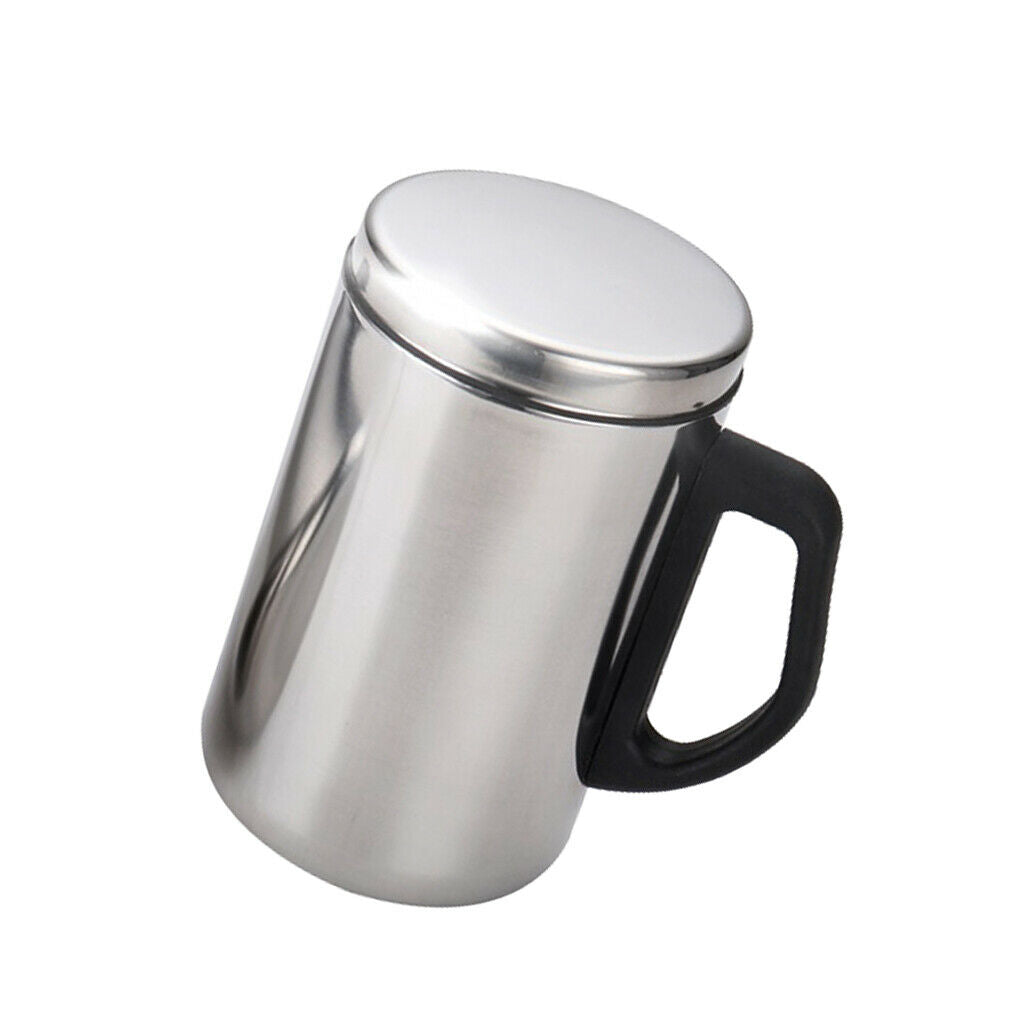 Set of 2 Double Walled Insulated Mugs Heat Resistant Coffee Glass Cold Hot Water