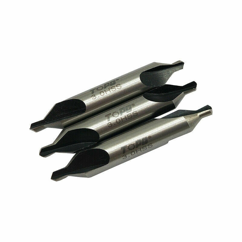 5pcs Φ3 High quality 3mm Premium HSS Center Drill 60° Combined Countersink TOOLS