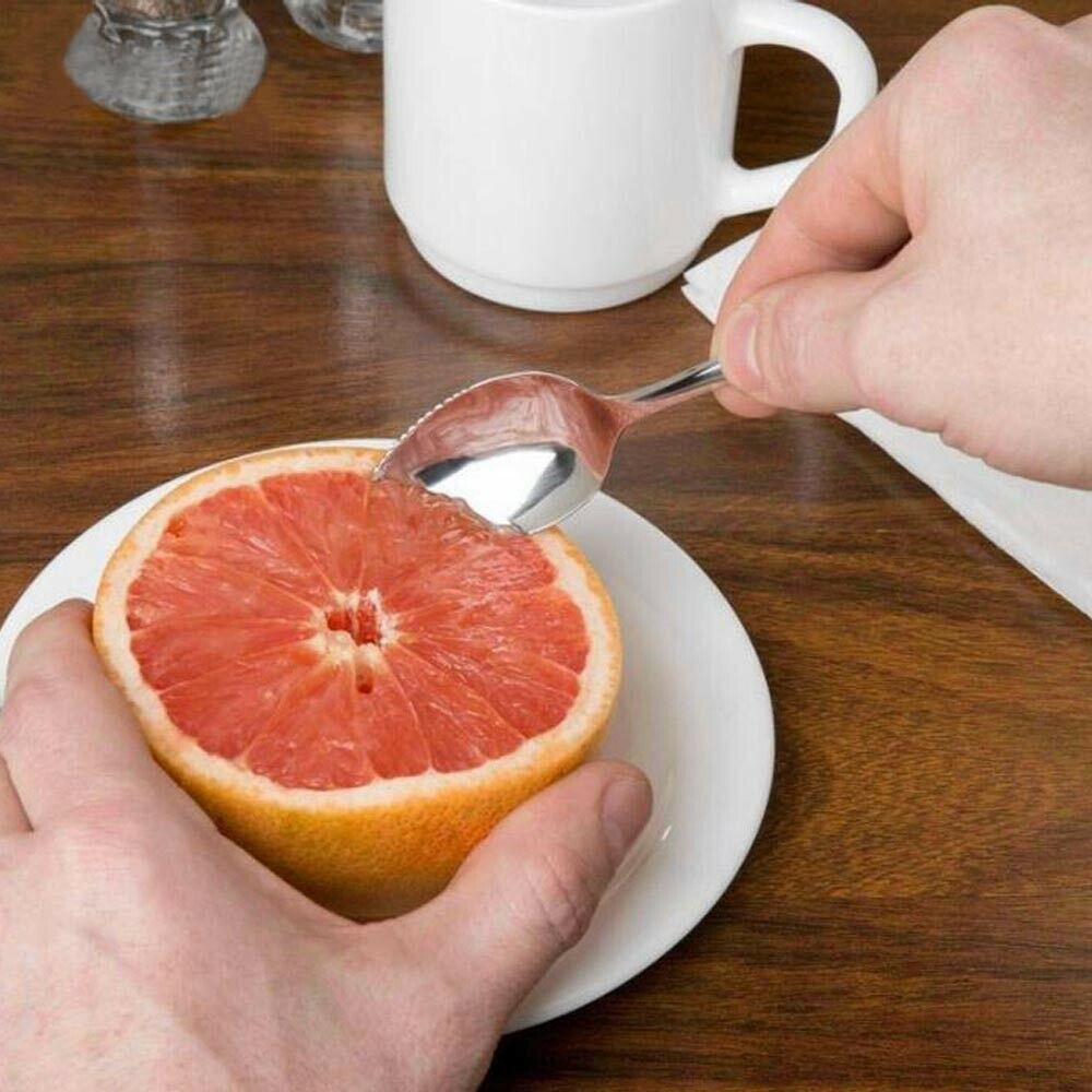 Mirror Polishing Saw-tooth Stainless Steel Fruit Grapefruit Seratted Spoon