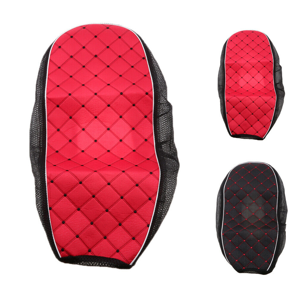 Black L + Red XL Motorcycle Electric Car Scooter Waterproof Seat Pad Cover