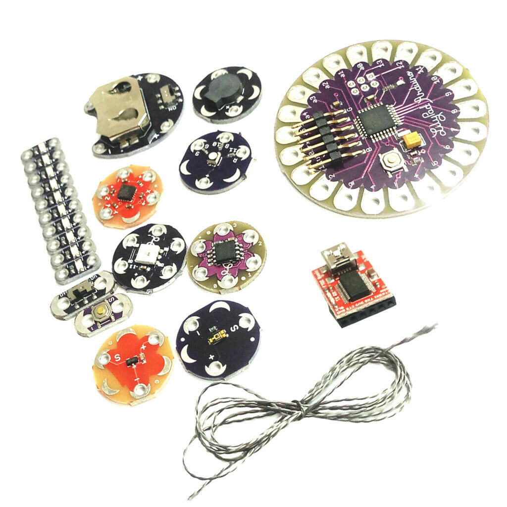 Lilypad  Kit Wearable Sewable Led Suite ATmega328P Temp Sensor Buzzer