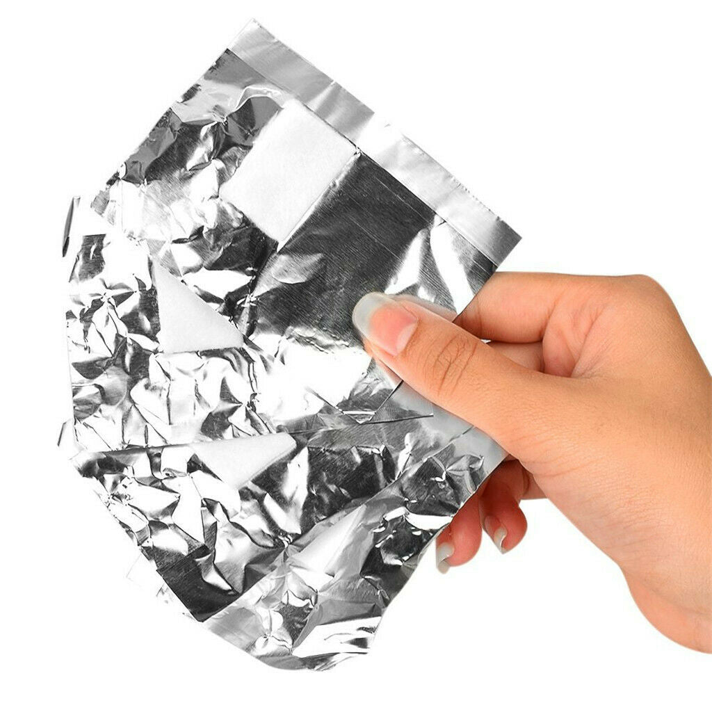 100x Nail Art Gel Polish Remover Pads Cotton Tinfoil