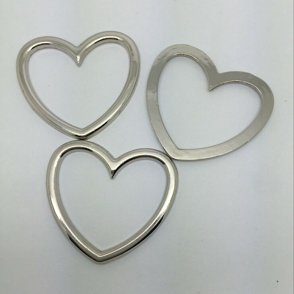 5pcs Sliver Heart Circle Rings for Choker Leg Ring Garter Belt Making Crafts