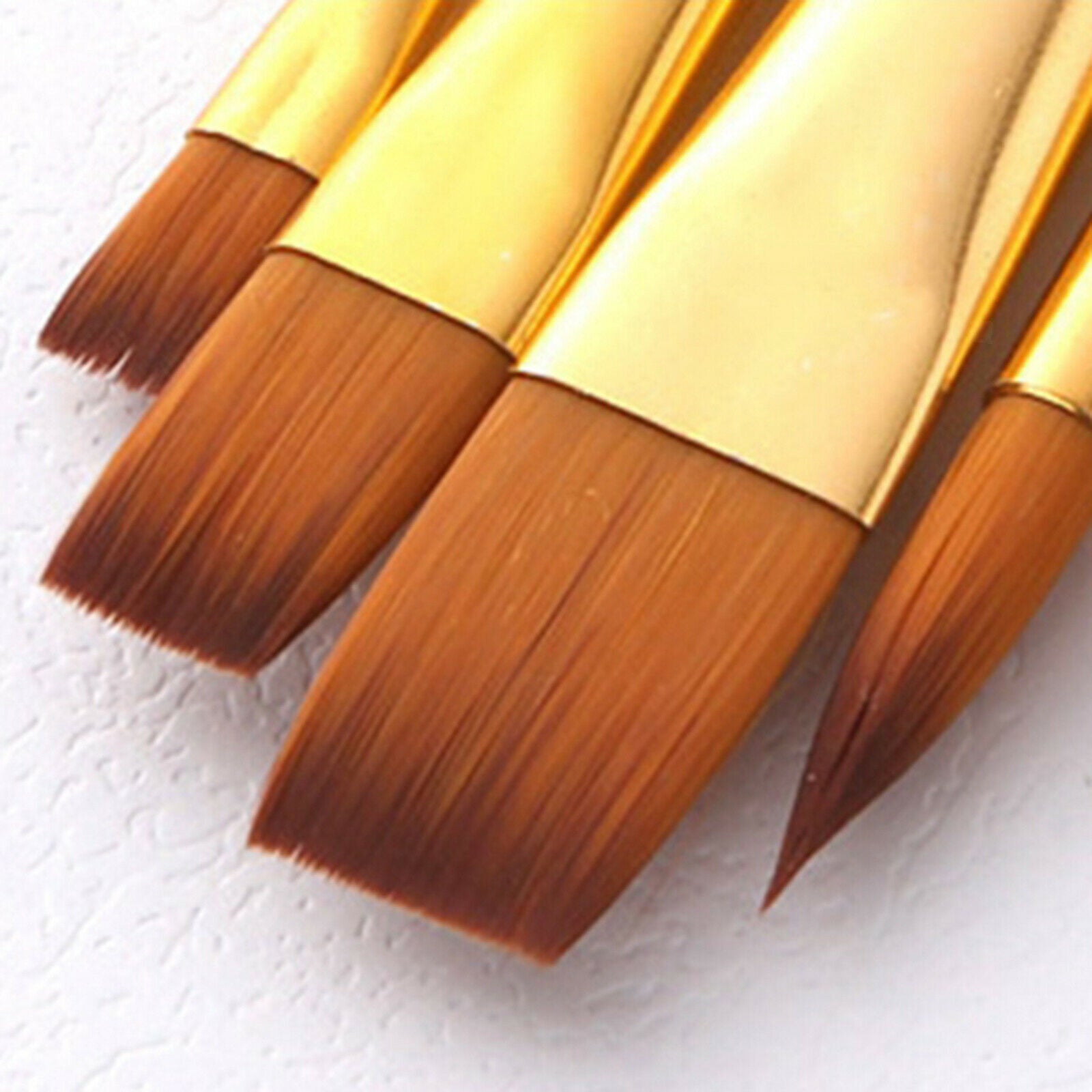 6x nylon hair artist brushes acrylic watercolor oil painting art craft