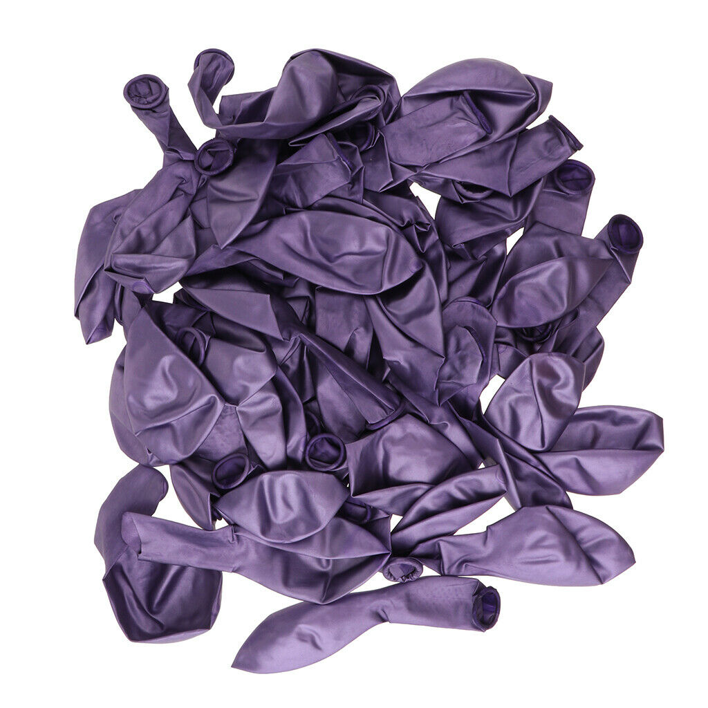 50pcs Metallic Balloons Latex Balloons Wedding Party Supplies 12 inch Purple