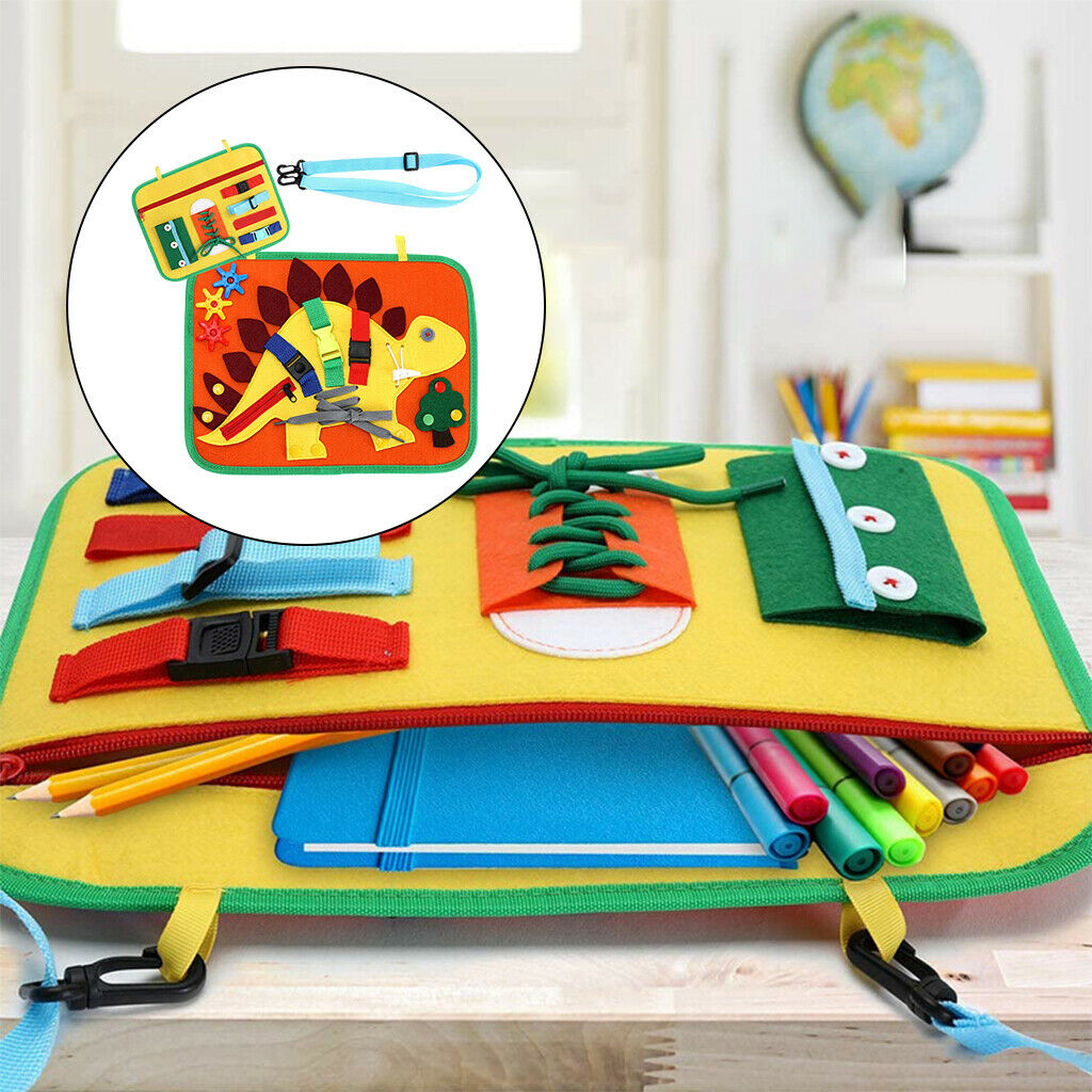 Baby Busy Board Button Motor Skills Activity Preschool Toys for Toddlers