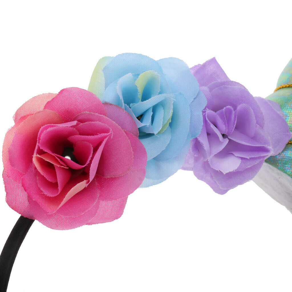 Lovely Unicorn Horn Flower Headwear Party Headpiece Prop Accessories