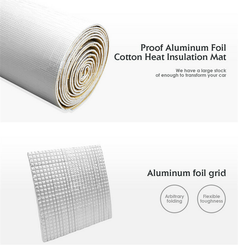 10x10mm Car Firewall Sound Deadener Heat Insulation Deadening Mat Pad forVehicle