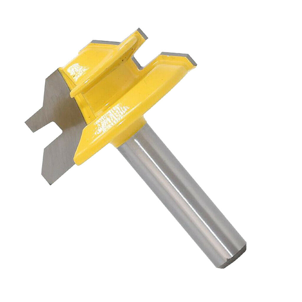 8mm 45Degree Shank Lock Miter Tenon Router Bit Tungsten Woodworking Cutter Tools