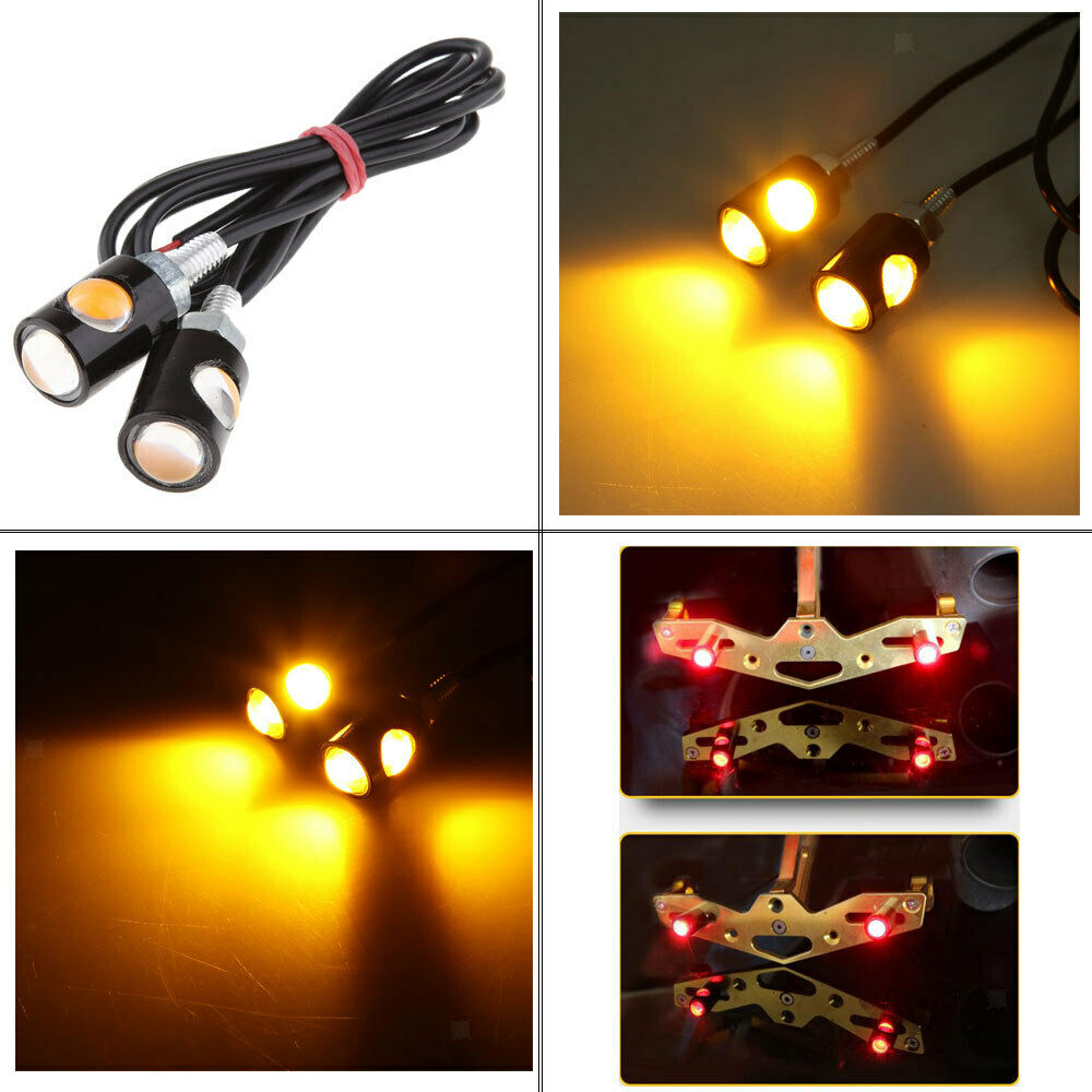 2 Pieces Small LED Motorcycle Car Motorcross Turn Signals Bolt Bulb 12V