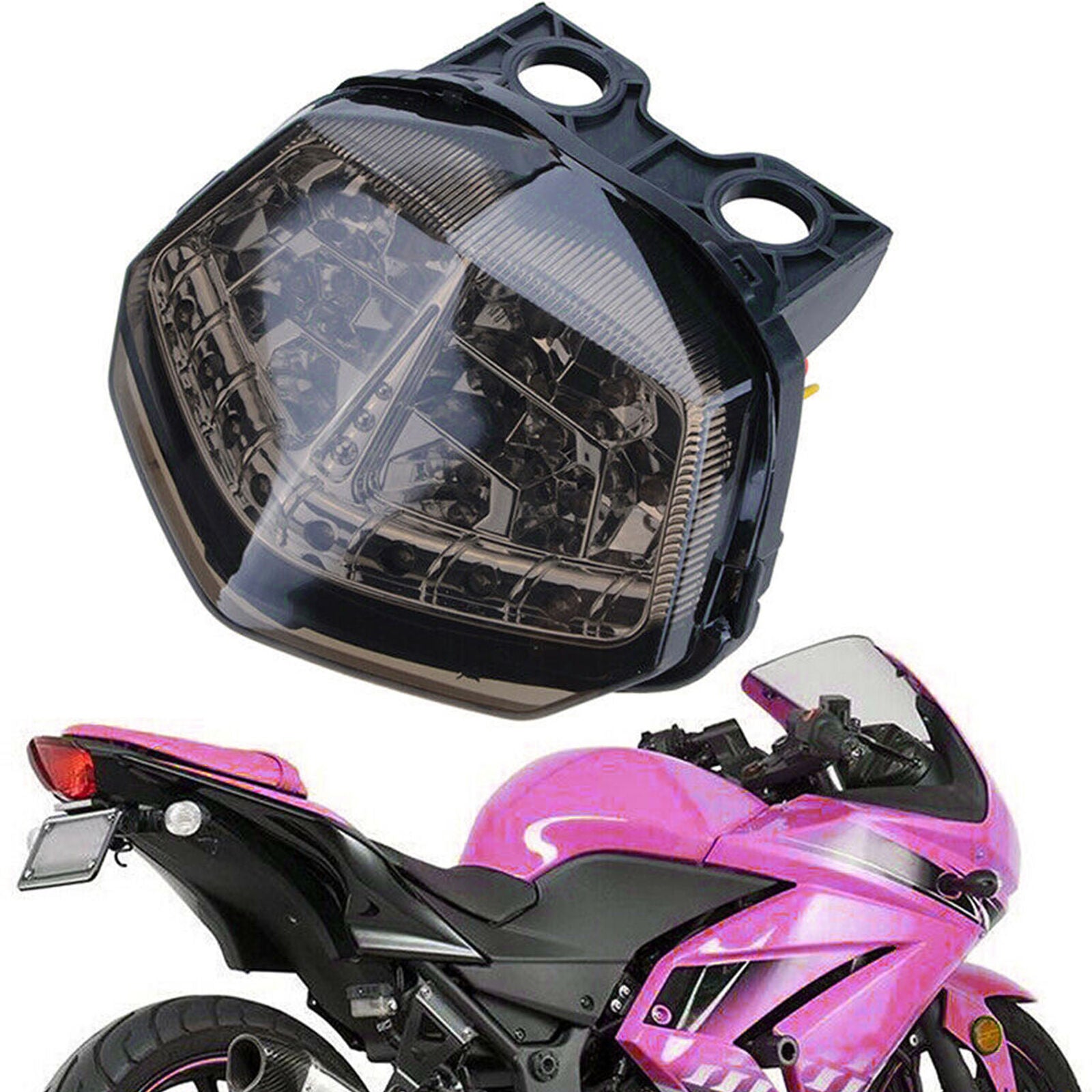 LED Brake Rear Tail Light Turn Signals Integrated For KAWASAKI Ninja 250R EX250