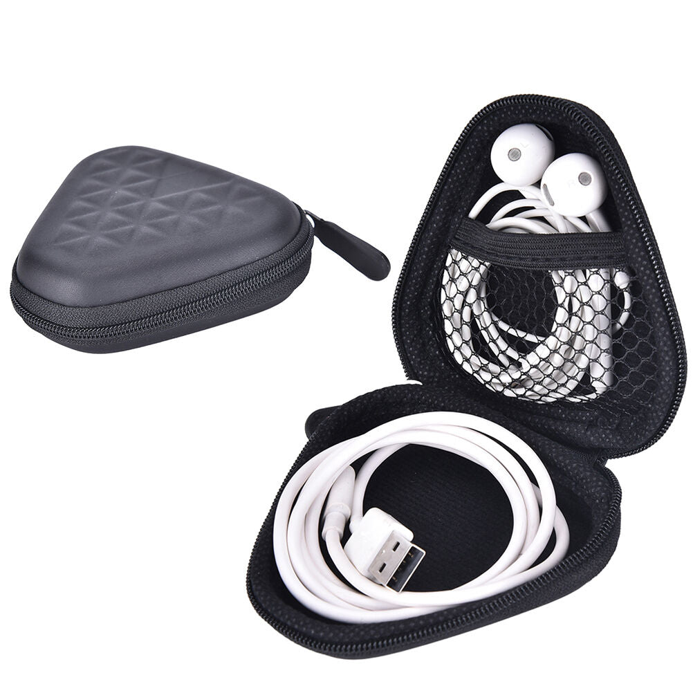 New Unisex Women Triangle Headset Men Gift Zipper Coin Purse Key Wallet PoucBDA