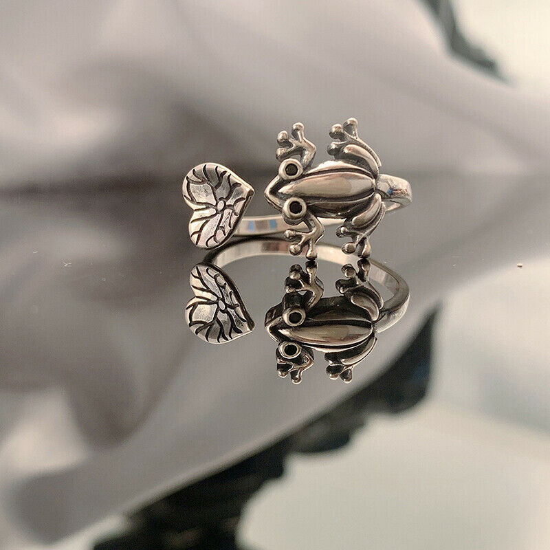 Frog Open Rings for Women Girls Animal Finger Ring Jewelry Gifts N.l8