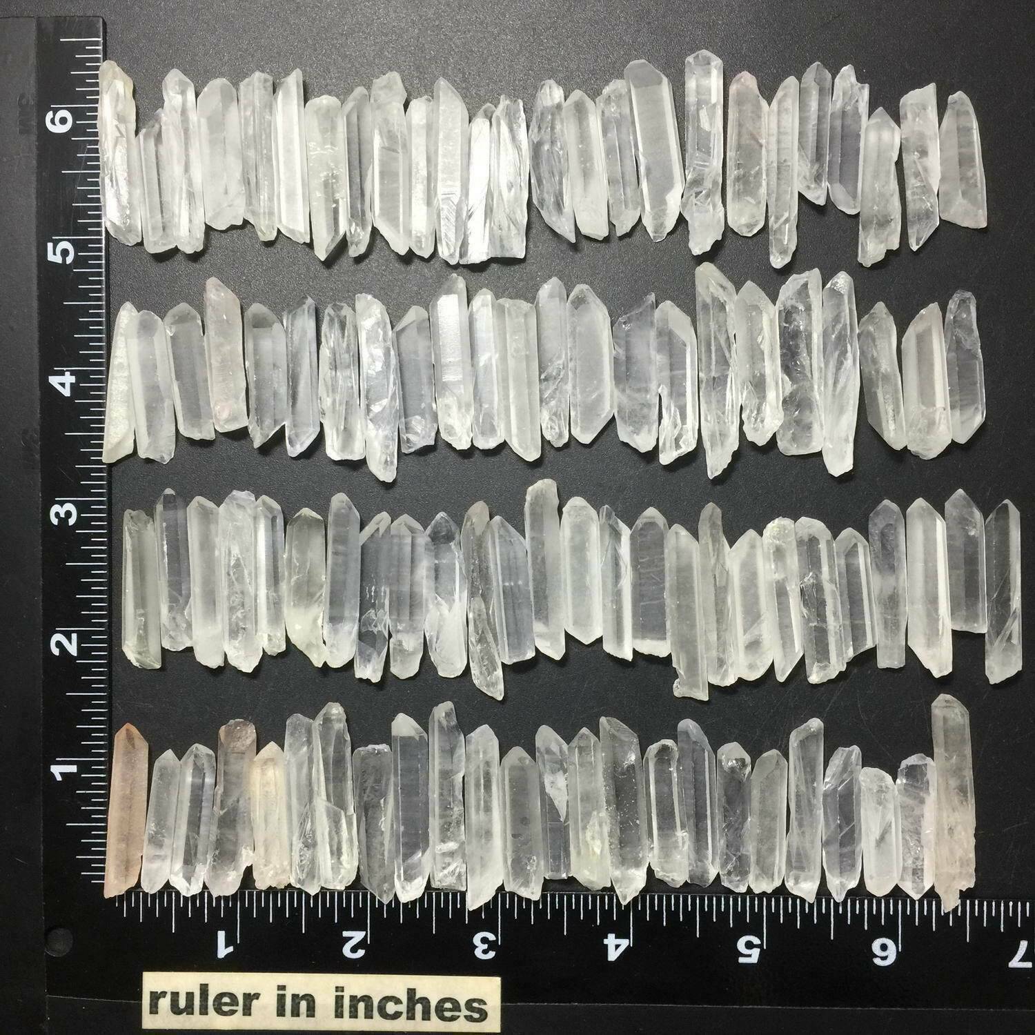 50g Tibet Natural Clear Crystal White Quartz Points Terminated Wand Specimen NEW