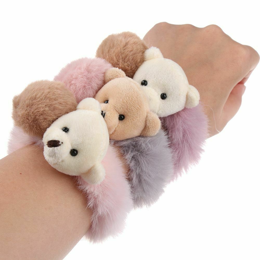 Girls Elastic Hairball HairBands Bear Rubber Bands Plush HairRope Hair Tie