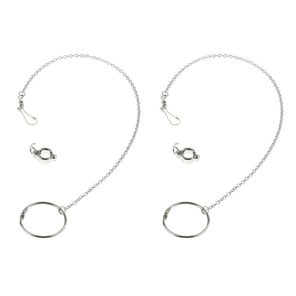 2 Pcs Parrot Foot Chain Stainless Steel Birds Anklet  for Pet Training