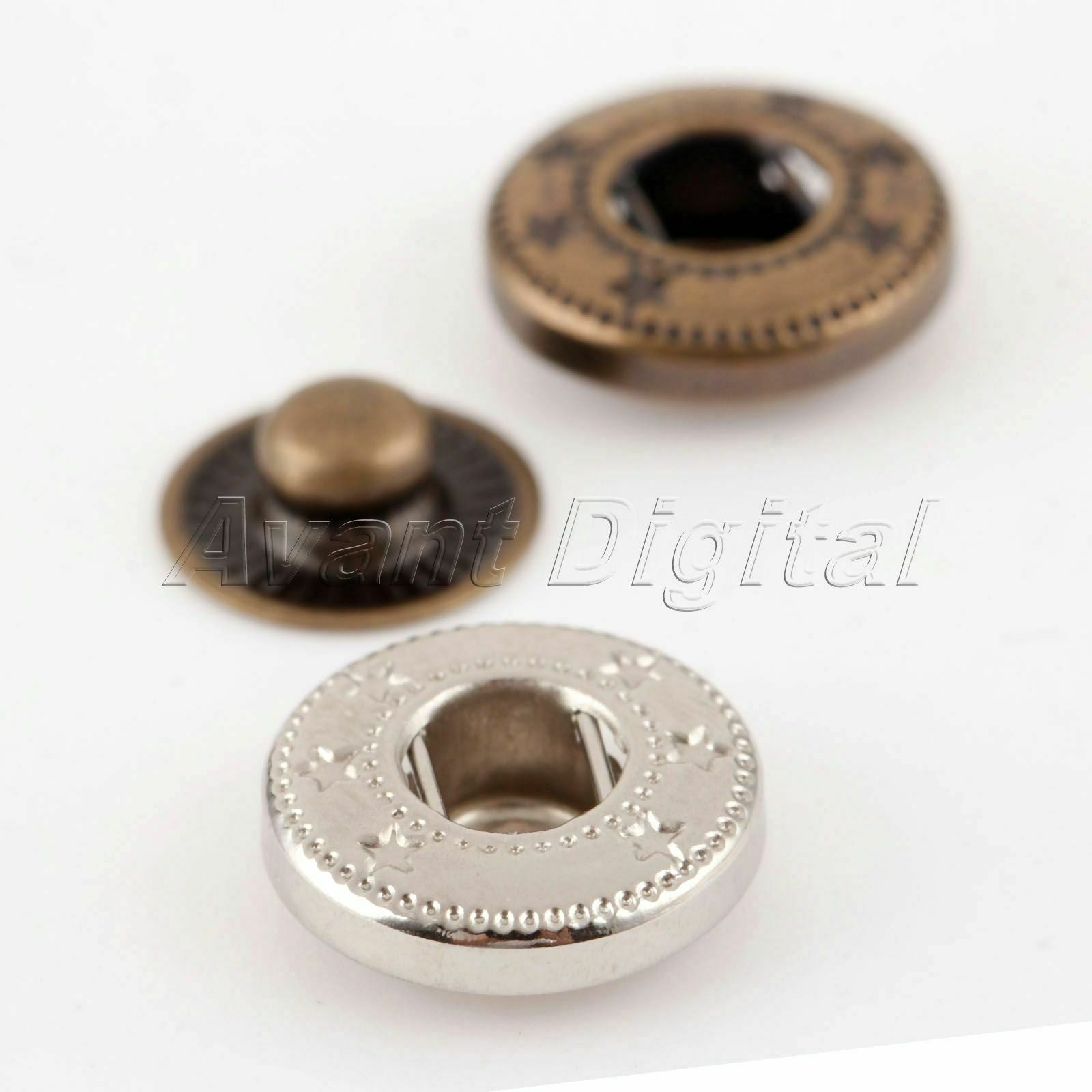 40Set 12mm Snap Fastener Buttons 633#+4pcs Fixing Tool Press Studs Leather Craft
