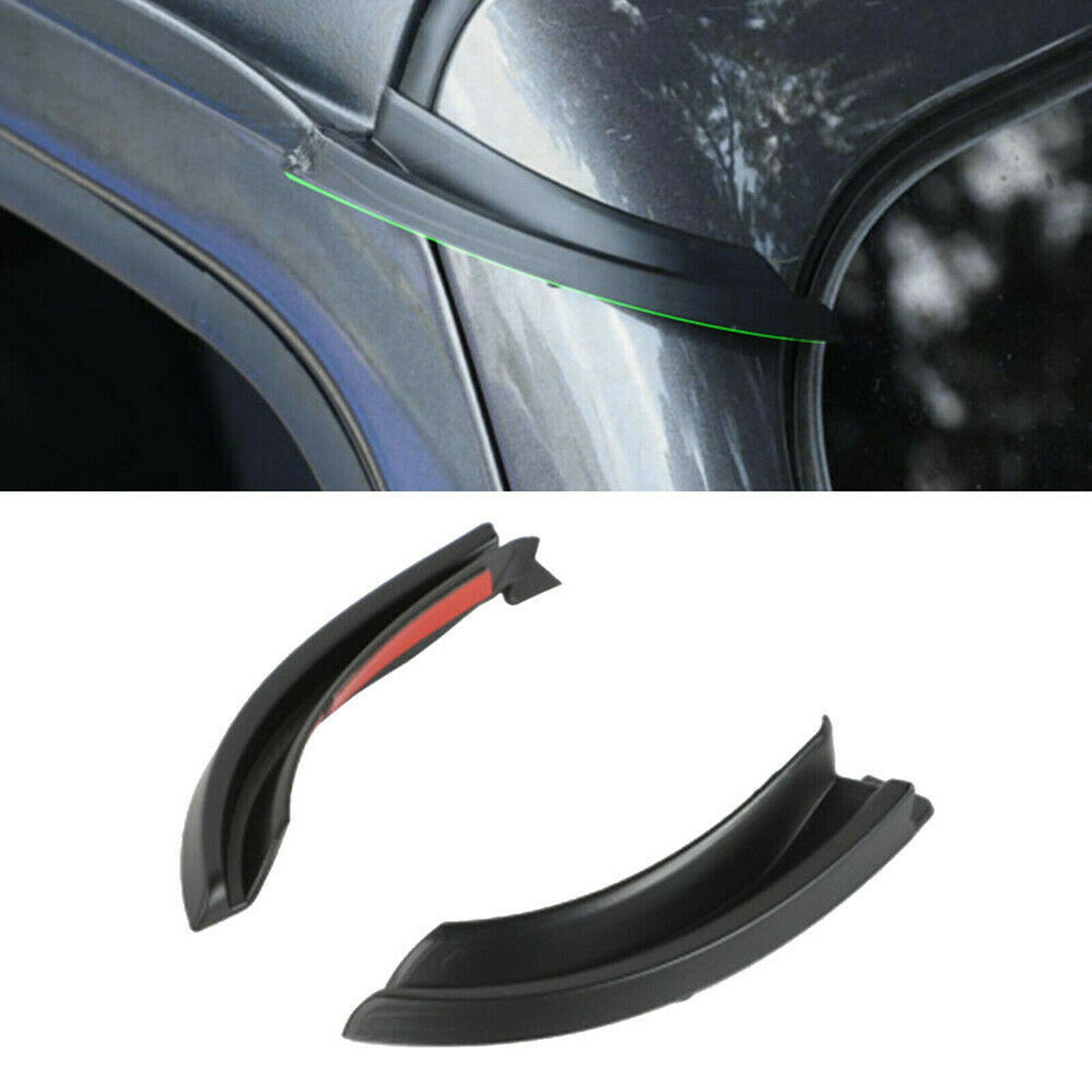 2 pieces water gutter extension fit for Jeep Wrangler JL 2018 2019