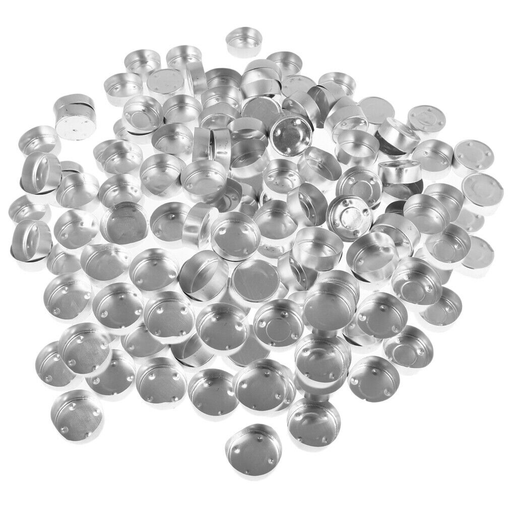 Prettyia 300X Aluminium Tea Light Case Containers &Candle Wicks Candles Make
