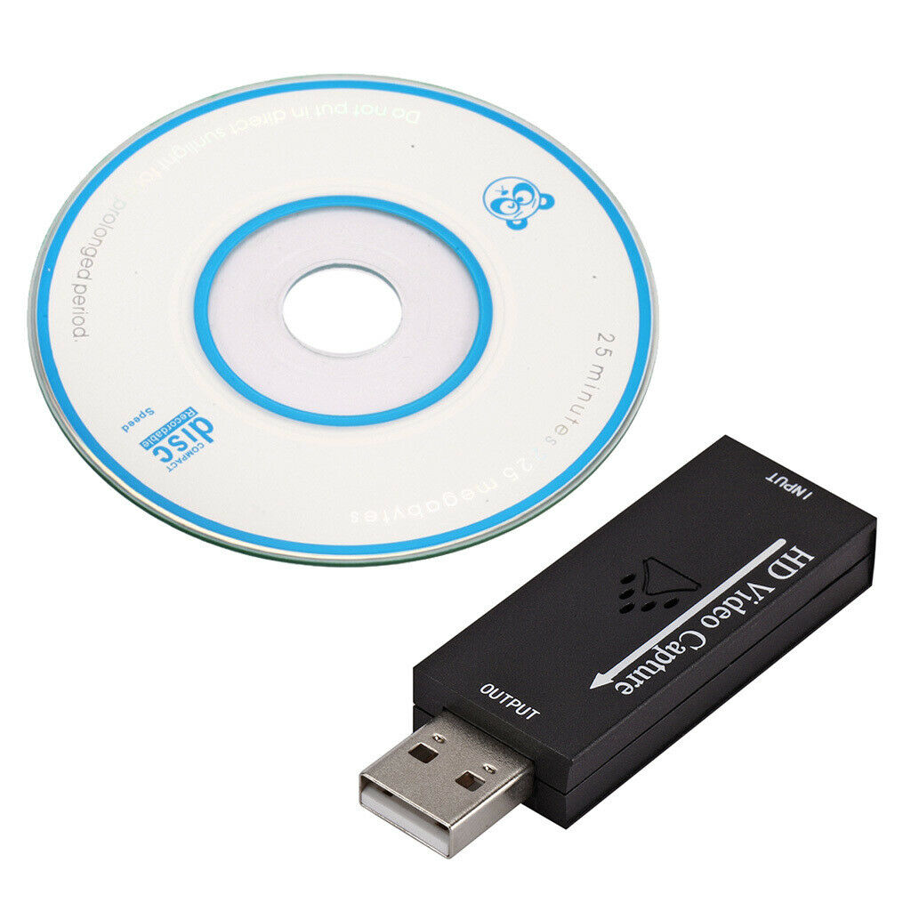 HDMI to USB 2.0 Video Capture Card for Game/Video Live Streaming New Black