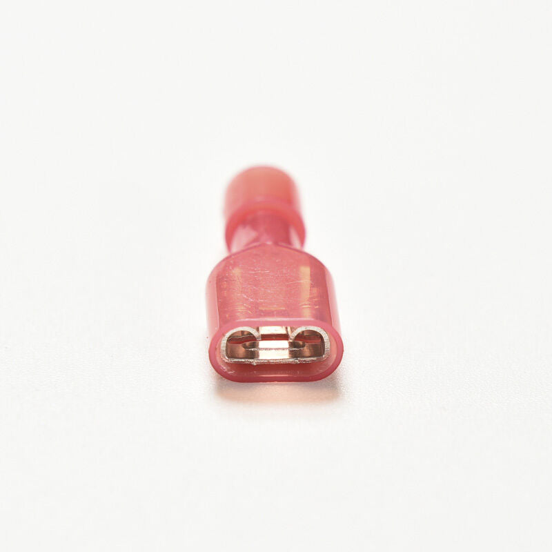50Pcs Red Fully Insulated Nylon Female Crimp Connectors Terminals 22-16AWDD