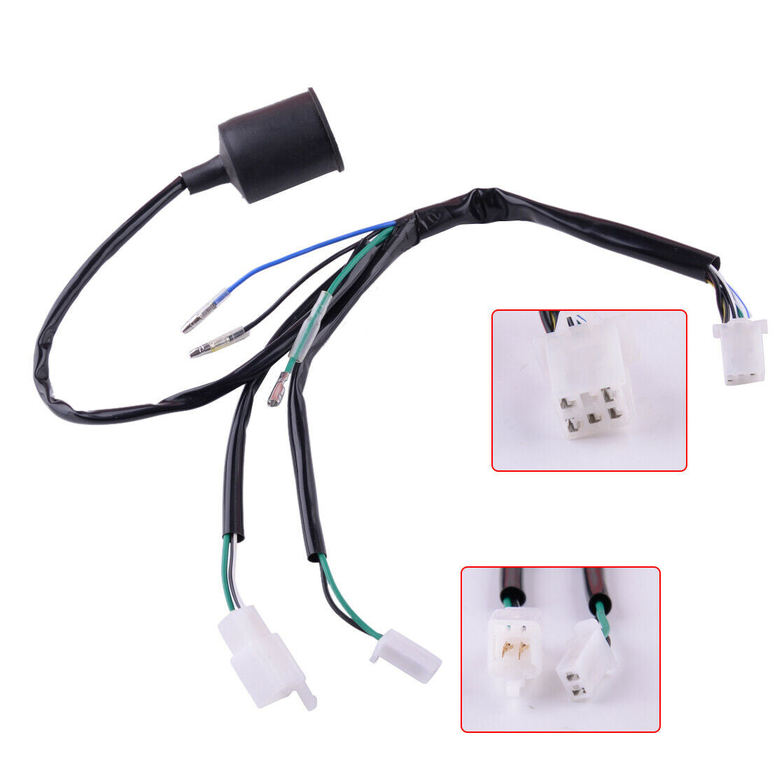 Wiring Loom Harness Kill Switch Ignition Coil CDI For 50cc-160cc SSR Kick Start!