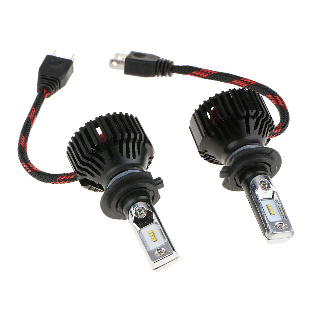 2 Pieces Car LED Light Headlight COB Fog Bulbs Beam Lamp 6500K 8000LM H7