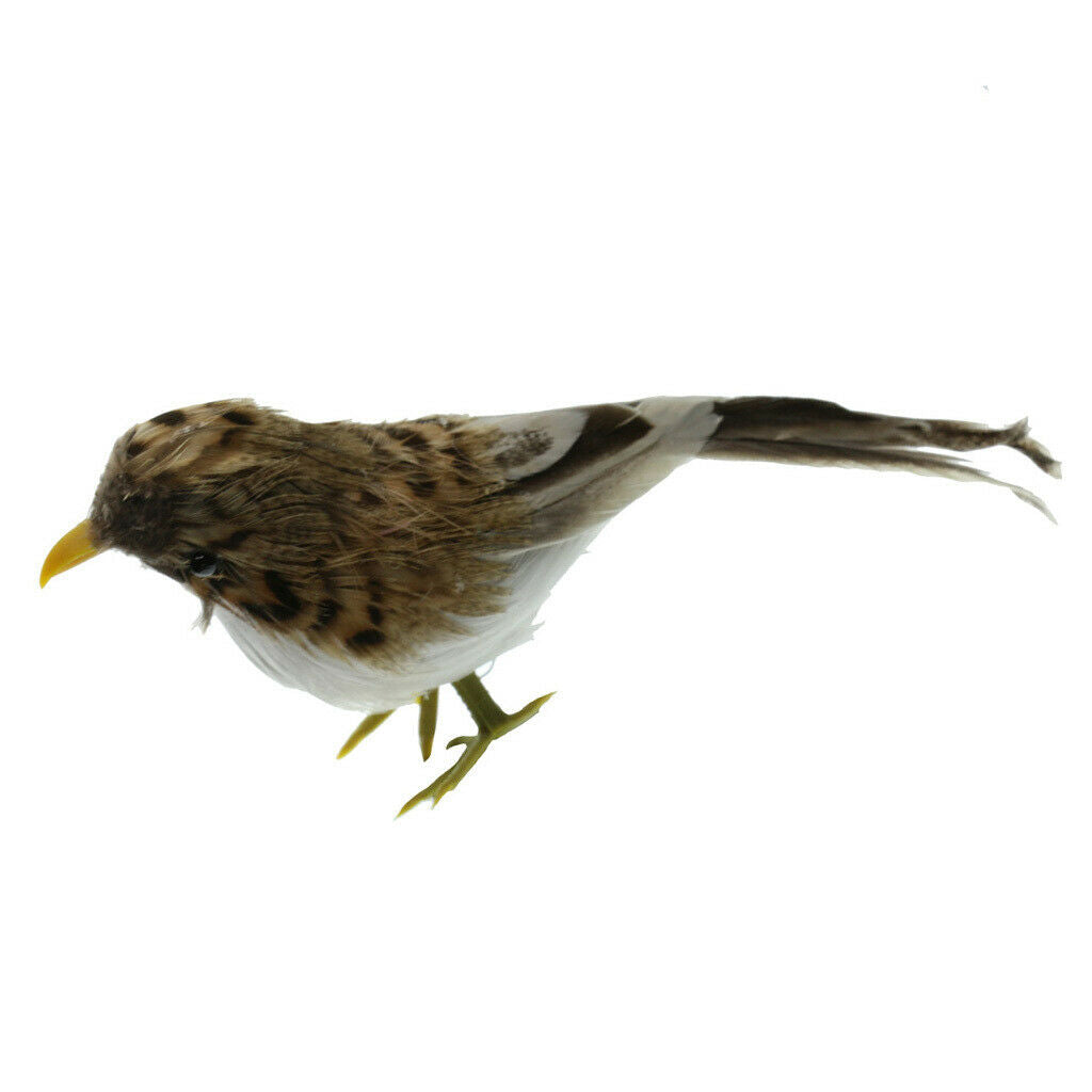 2 X Micro DIY Artificial Feathered Bird Sparrow