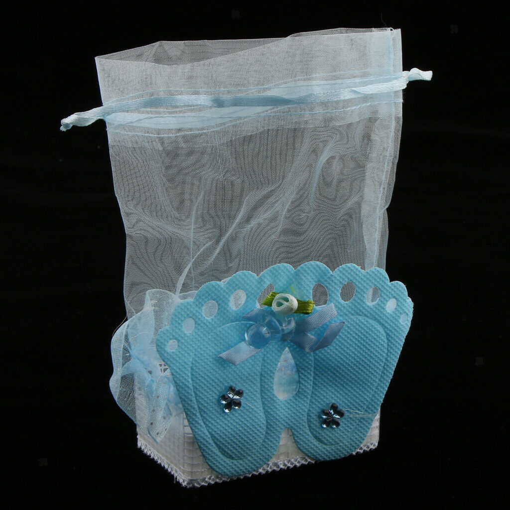 24pcs Girl Boy Baby Shower Candy Box Bags Favors Baby Footprint Gift Bags