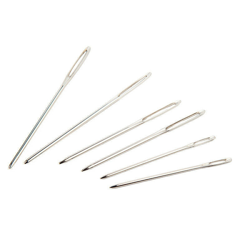 Stainless Steel Sewing Needles Large Eye Hand Blunt Needle Embroidery Yarn Wool