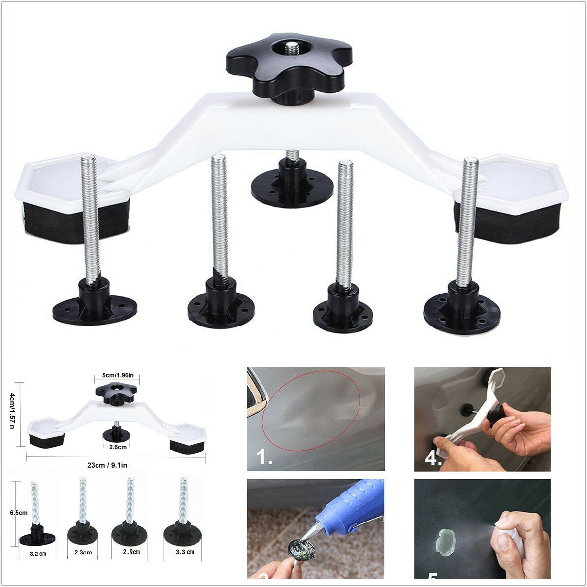 Car Body Paintless Dent Repair Tools Puller Hail Removal & Glue Pulling Tabs