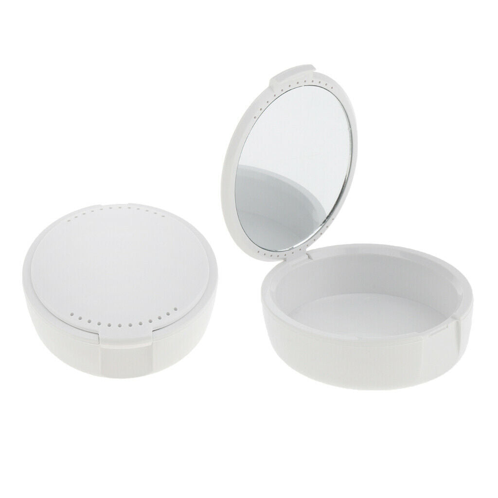 2 Pieces Denture Bath Storage Box Orthodontic Mouthguard