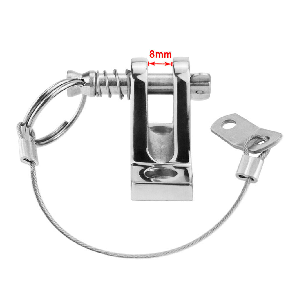 Marine 316 Stainless Steel Boat Canopy Fitting Quick Release Pin Lanyard