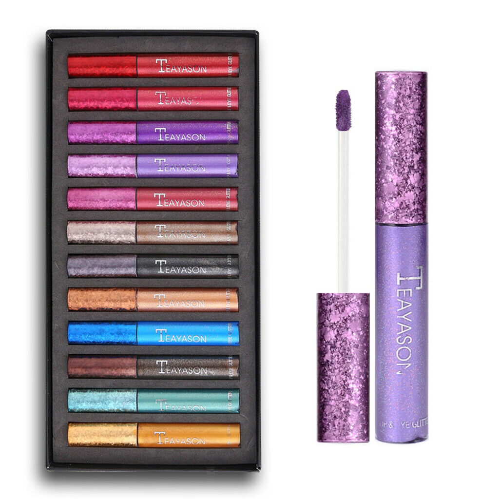 24X Metal Glitter Liquid Eyeshadow Set Smooth Matte Highlighter Eyeshadow