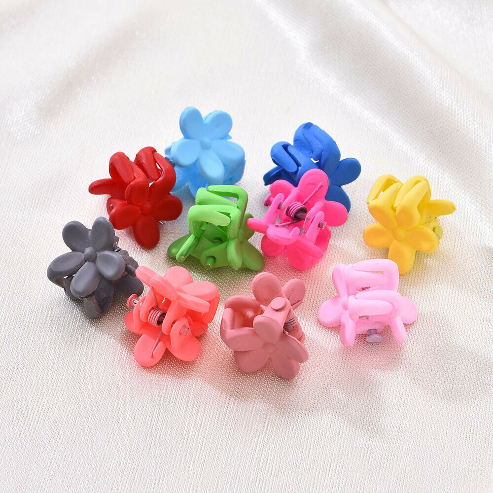 Girls Mixed Color for Kids Baby Flowers Hair Clips Hair Claws Mini Hairpins 10PC