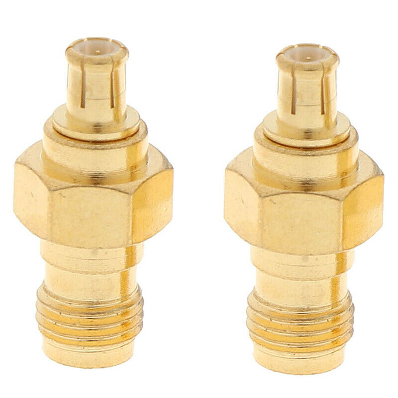 2Pcs Sma Female To Mcx Male Plug Coaxial Adapter Connector Converter DD