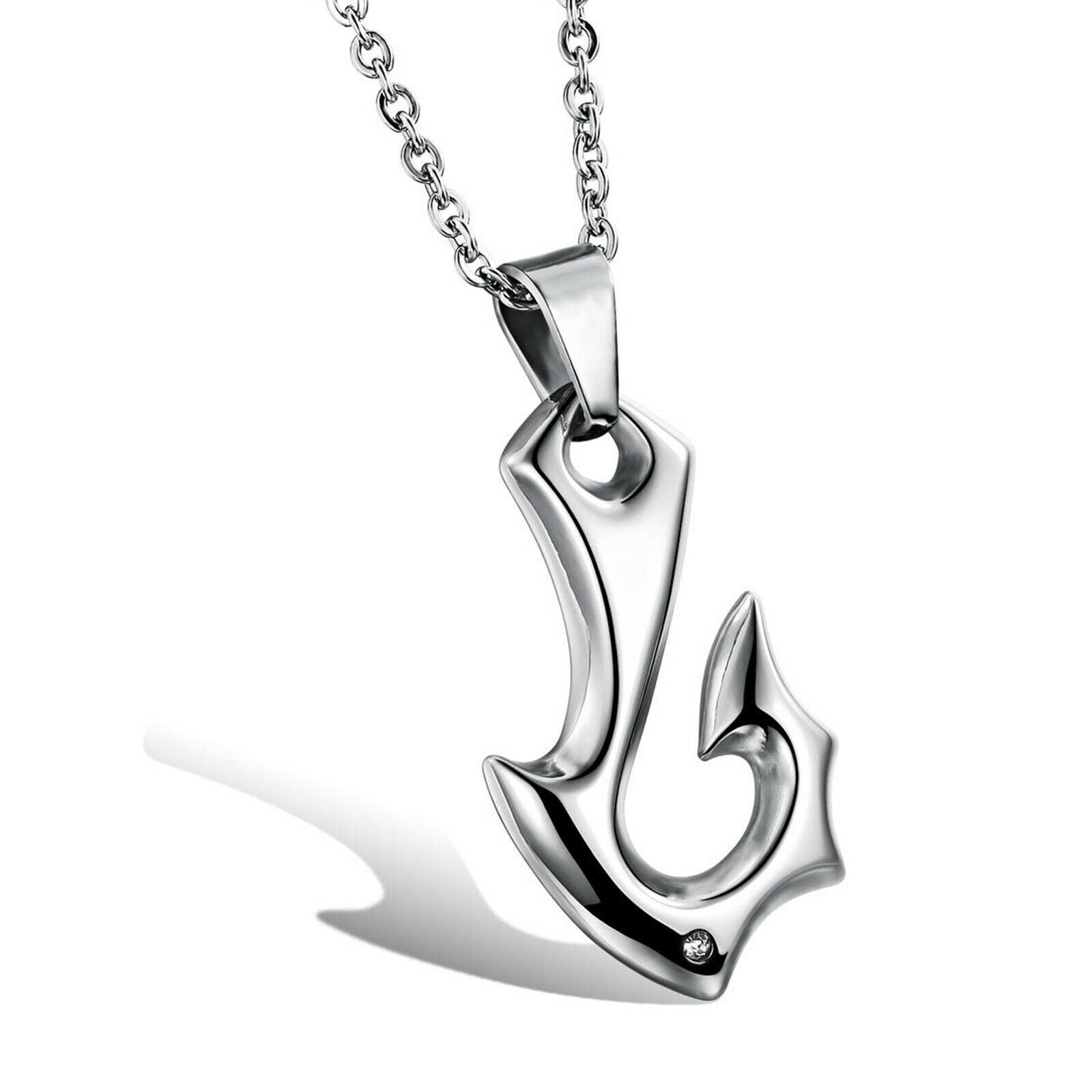 Alloy Trendy Special Fishhook Shape Sliding Pendant Necklace Chain New