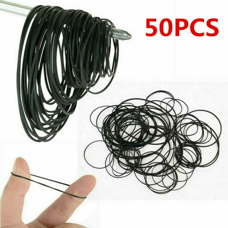 50x Mix Universal Cassette Tape Machine Belts Assorted Common Square Rubber Belt