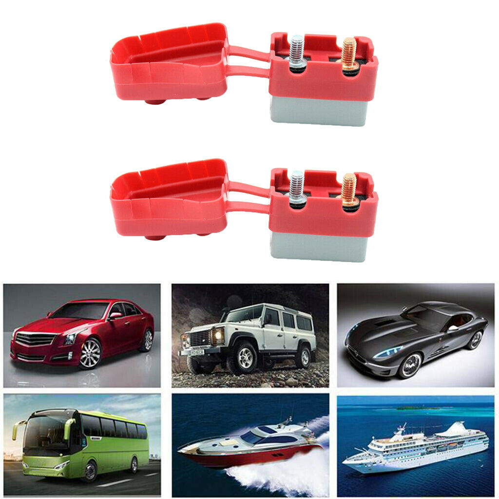 1Pair 12V-24 VAuto Boat Audio Circuit Breaker Manual Reset Fuse Holder 50A