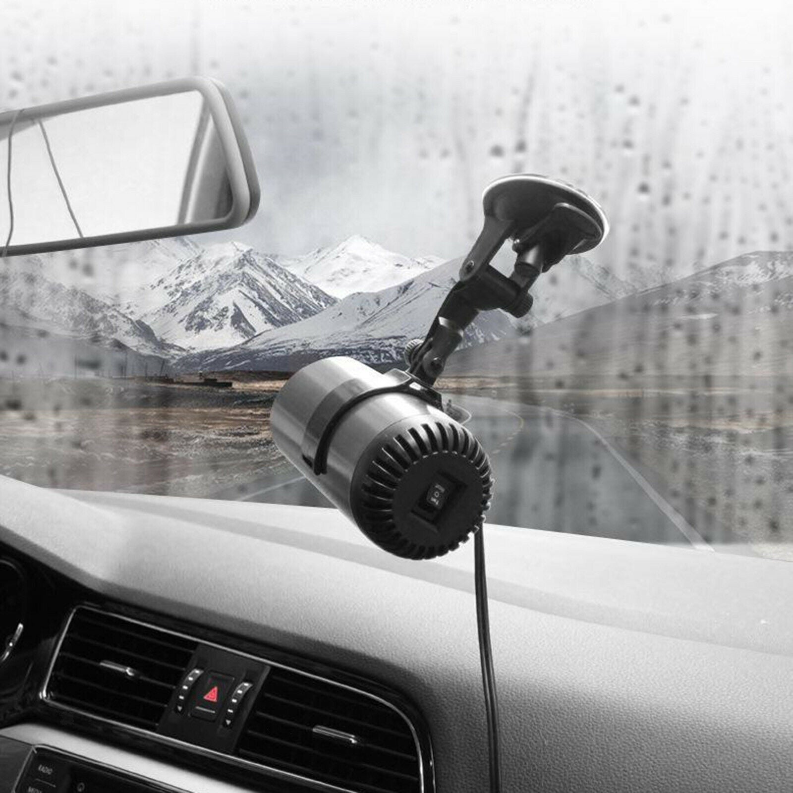 Car Heater 12V Defroster Defogger Plug in  Lighter with Suction Holder