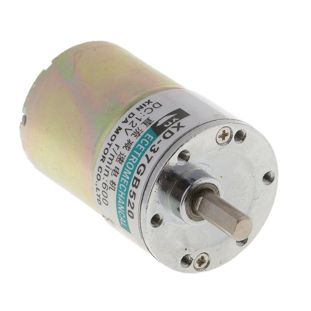 Brushed Geared Motor DC12V 10W 600RPM CW/CCW Gear Motor Electric Motor