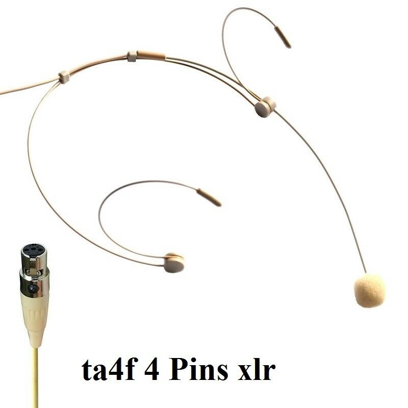 Professional Headworn Microphone TA4F Plug For SHURE Microphones bodypack