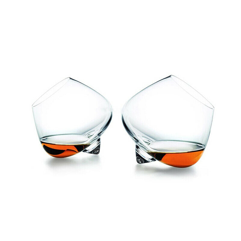 Rotate Tumbler Whiskey Glass Top Belly Cigar Whisky Cocktail Drinking Wine  Rf