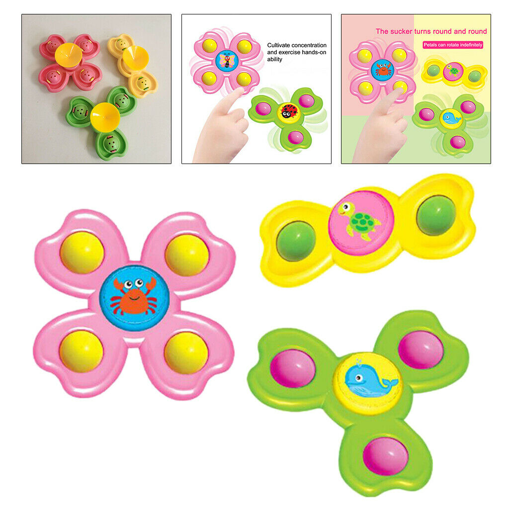 Suction Cup Spinner Toys Focus Stress Reliever For Kids Adults Sea Animal
