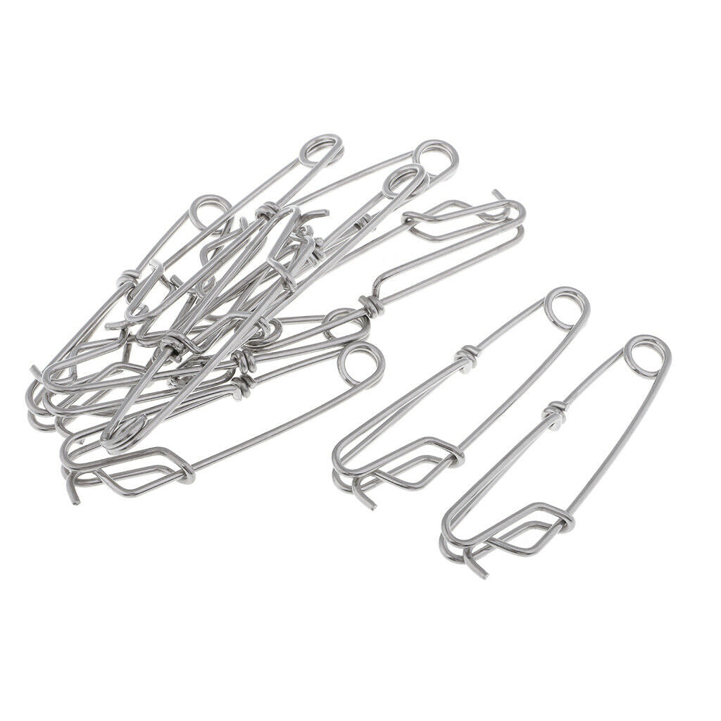 20 Pcs Fishing Clip Snap Long Line Stainless Fishing Connector Sea Fishing