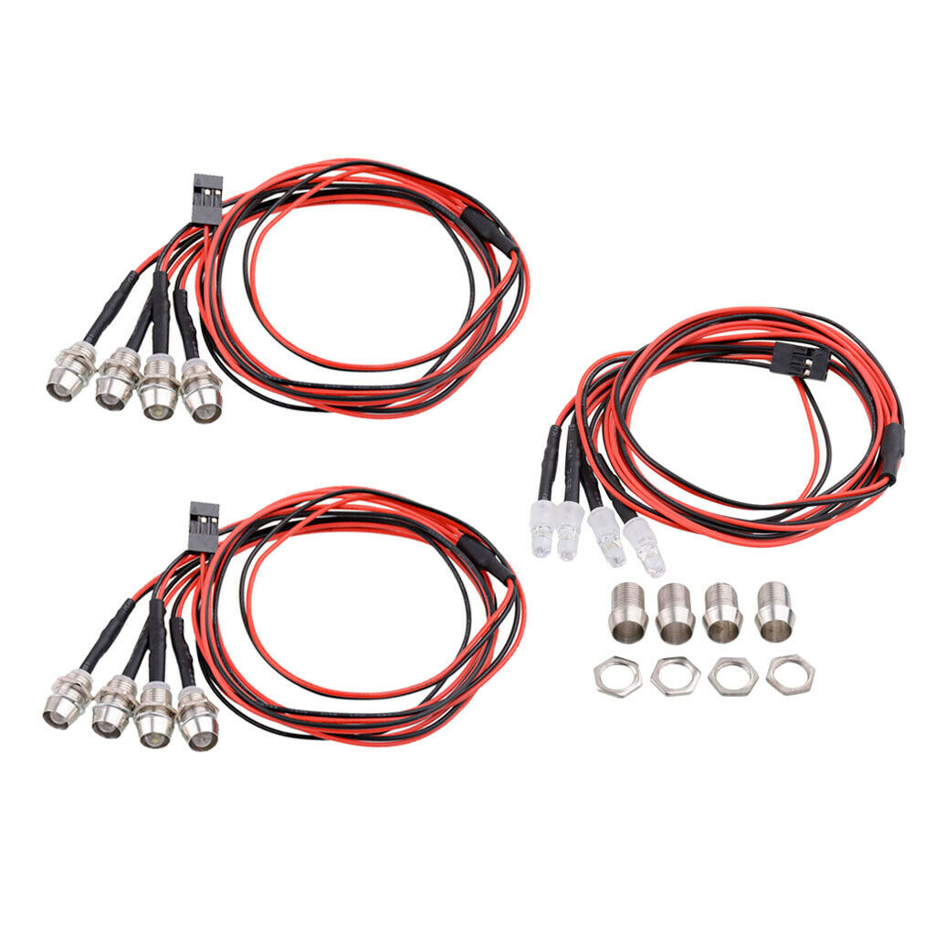 RC Car 12 Led Headlights Kit for 1:5 1:8 1:10 1:12 1:16 RC Truck DIY Parts