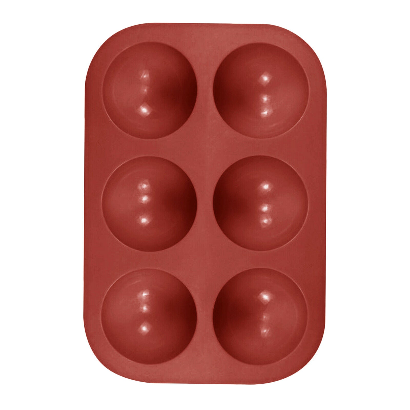 Half Ball 2" 6 Cell Silicone Chocolate Mold Sphere Muffin Cake Baking Mold