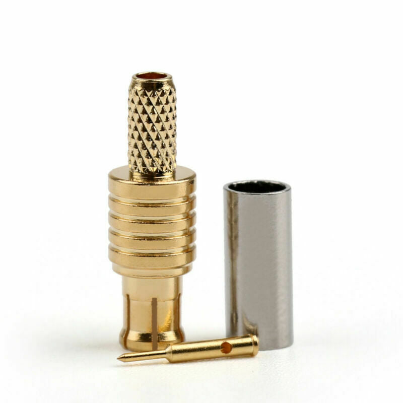 10x MCX Male Plug Crimp Straight RF Connector For RG174 RG178 RG316 LMR100 AT2